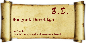 Burgert Dorottya névjegykártya